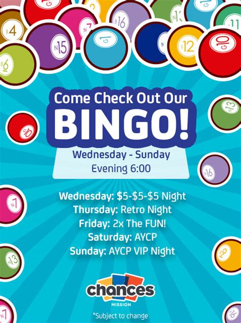 chances mission bingo|CHANCES CASINO MISSION Infos and Offers .